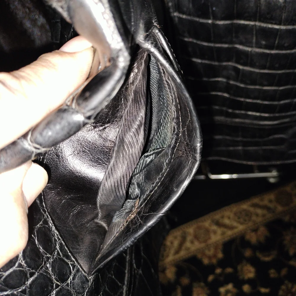 Men's Black 100% Alligator Jacket size MEDIUM - Picture 13 of 15